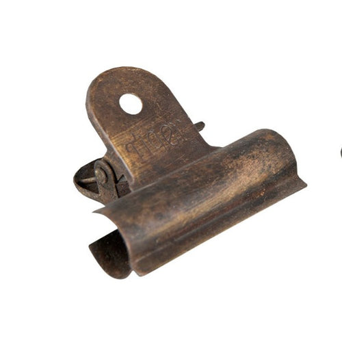 Clip en métal brun antique pour décoration et papeterie style farmhouse et maison de charme