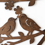 Pair of Corten steel hearts