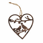 Pair of Corten steel hearts
