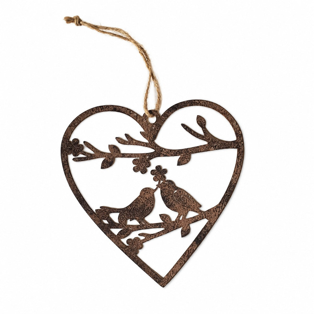 Pair of Corten steel hearts