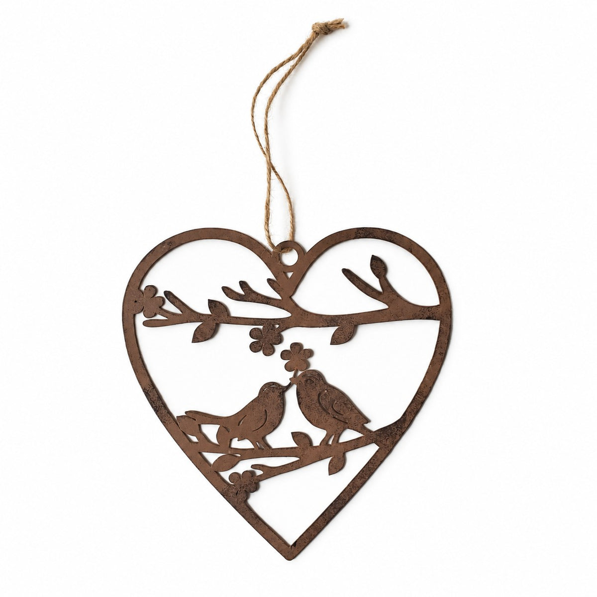 Pair of Corten steel hearts