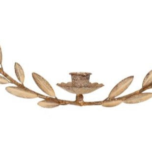 Couronne de feuilles porte-bougie