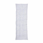 Coussin de banc bleu et blanc 115 cm style campagne chic en textile recyclé