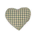 coussin en forme de coeur vert sauge pour une décoration campagne chic et maison de famille - Comptoir de Famille - Maison Ysance 