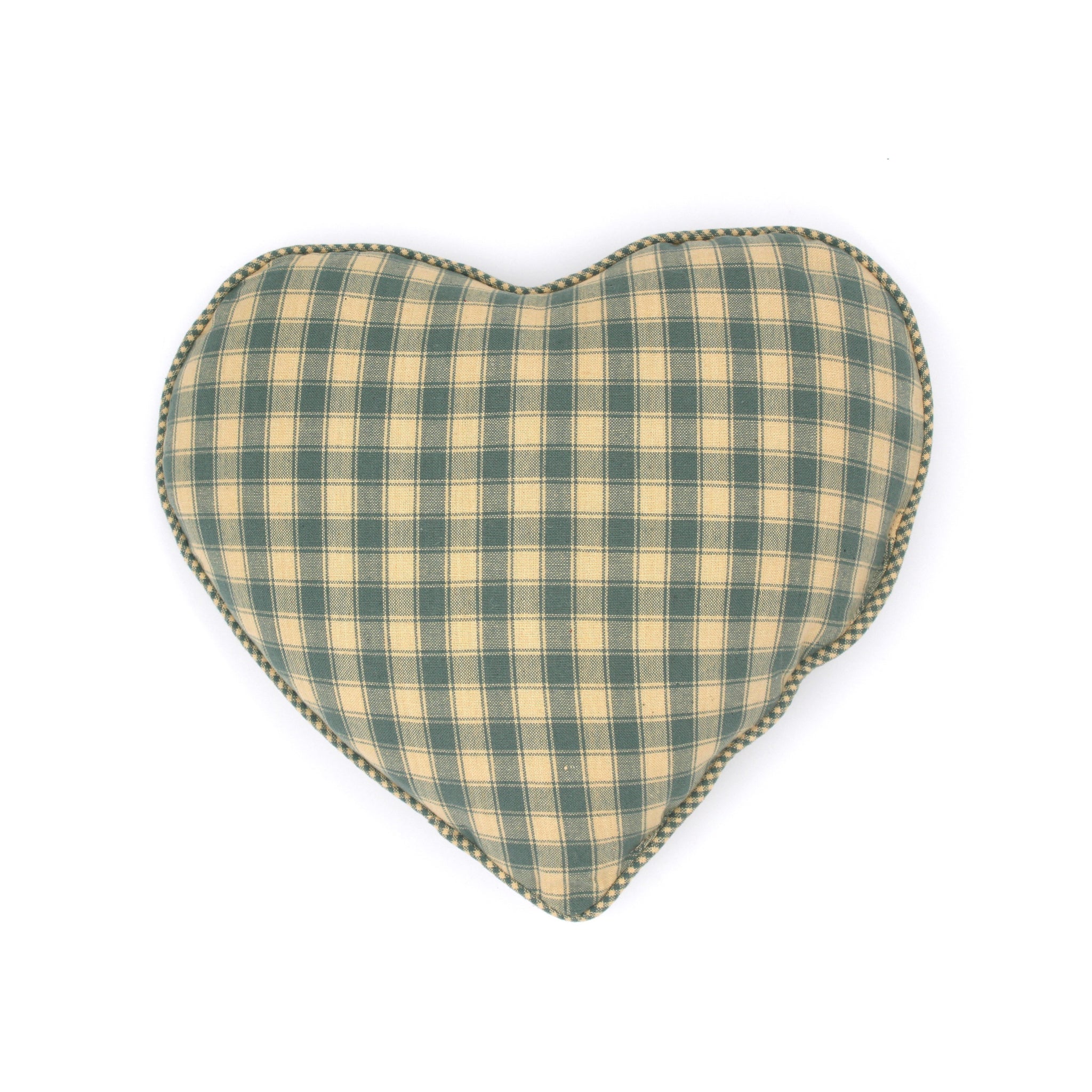 coussin en forme de coeur vert sauge pour une décoration campagne chic et maison de famille - Comptoir de Famille - Maison Ysance 
