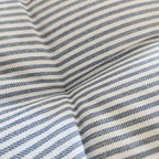 Coussin de banc textile recyclé rayé bleu et blanc (37 x 115 cm)