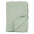 Couverture piquée en coton à rayures vert et blanc, décoration campagne chic et maison de charme