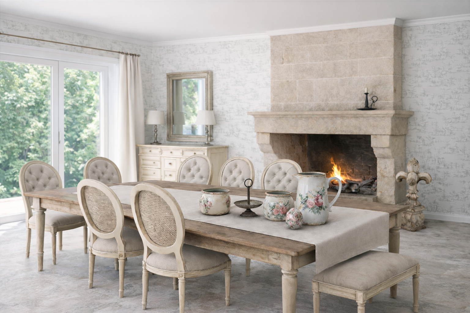 décoration de style campagne chic et maison de famille , authentique et intemporelle - Maison Ysance