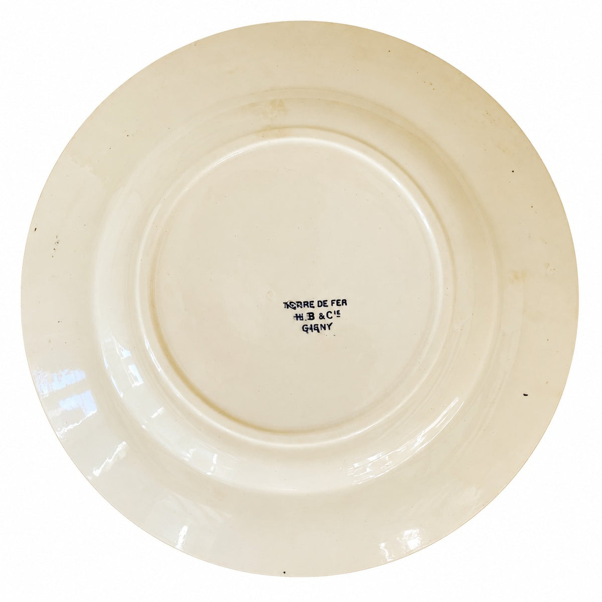Grande assiette ancienne Terre de Fer