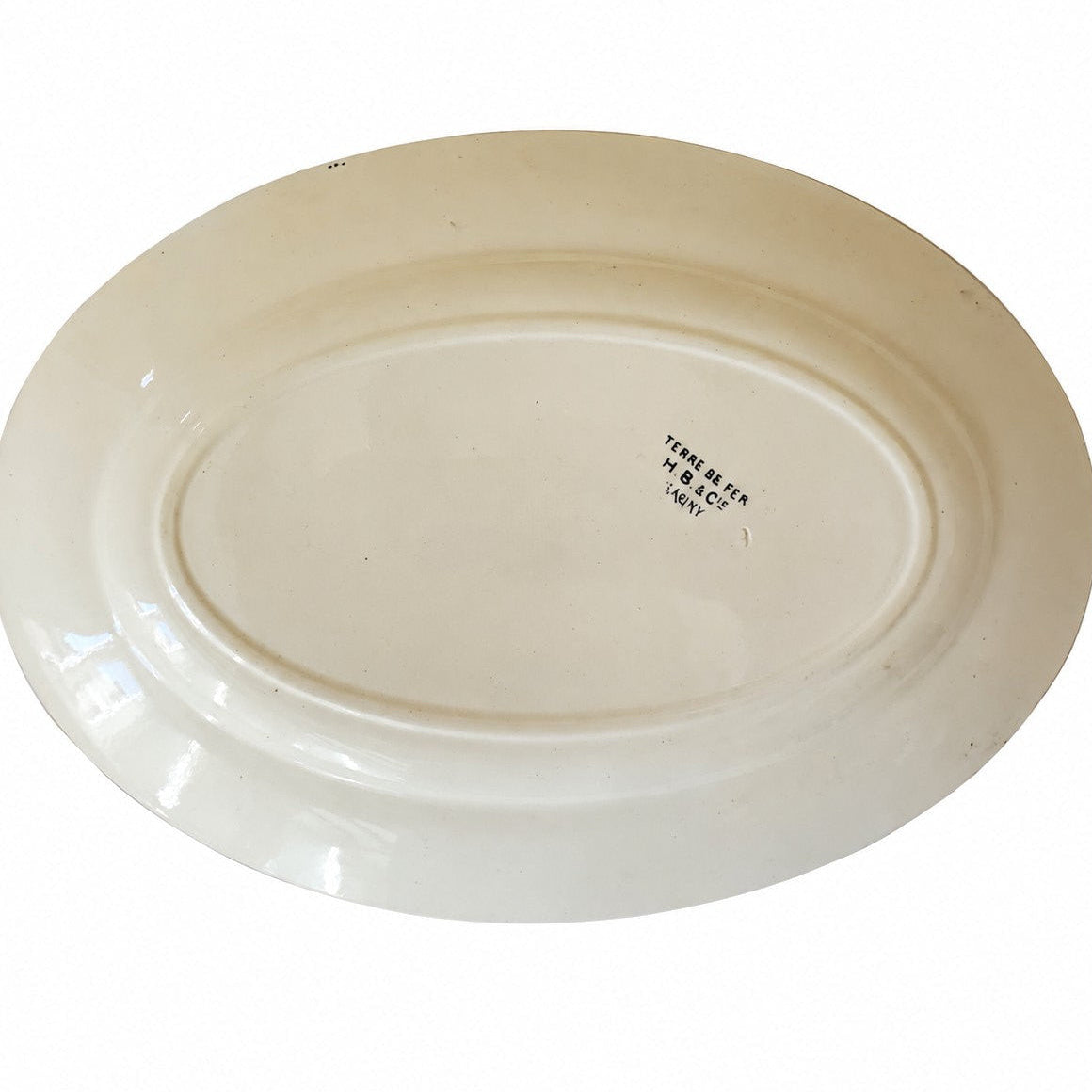 Grand plat ovale ancien Terre de Fer