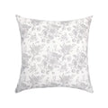 Housse de coussin blanc et gris 45x45 style campagne chic en coton recyclé