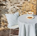 Housse de coussin rayée vert et blanc pour décoration cosy style campagne chic