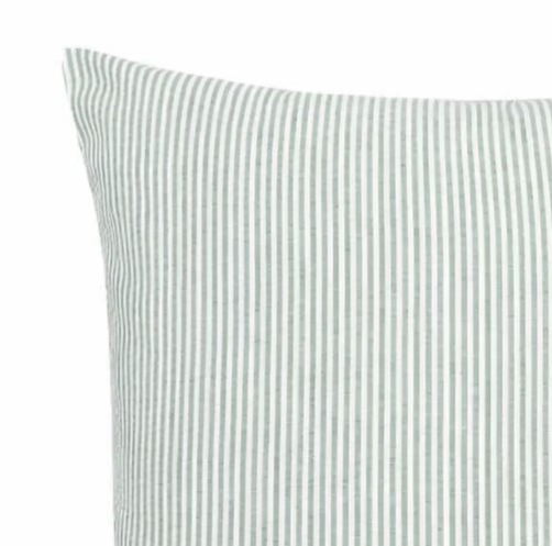 Housse de coussin 45 x 45 cm vert/blanc en textile recyclé