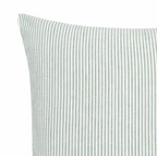 Housse de coussin 45 x 45 cm vert/blanc en textile recyclé