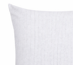Housse de coussin 45 x 45 cm gris clair/blanc en textile recyclé
