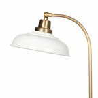 Lampe à poser en métal émaillé blanc