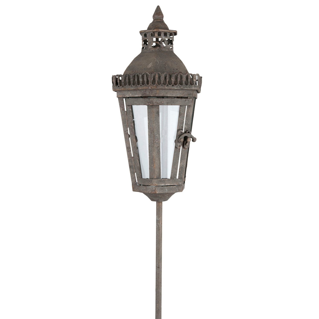 Lanterne vintage en métal et verre pour jardin, style campagne chic