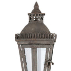 Lanterne vintage en métal et verre