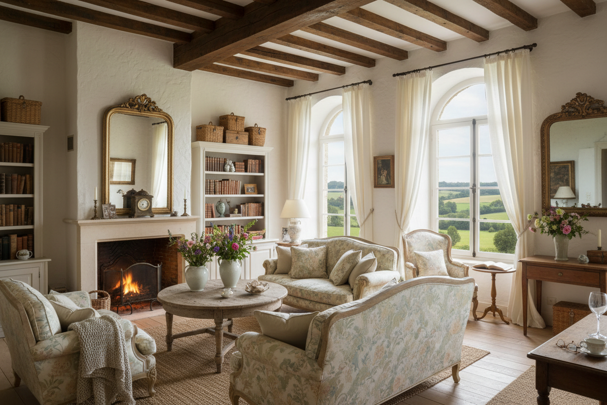 maison de famille, chic, campagne, élégante, cosy, romantique, cottage