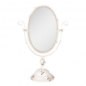 Miroir de table style romantique campagne chic - Clayre & Eef - Maison Ysance 