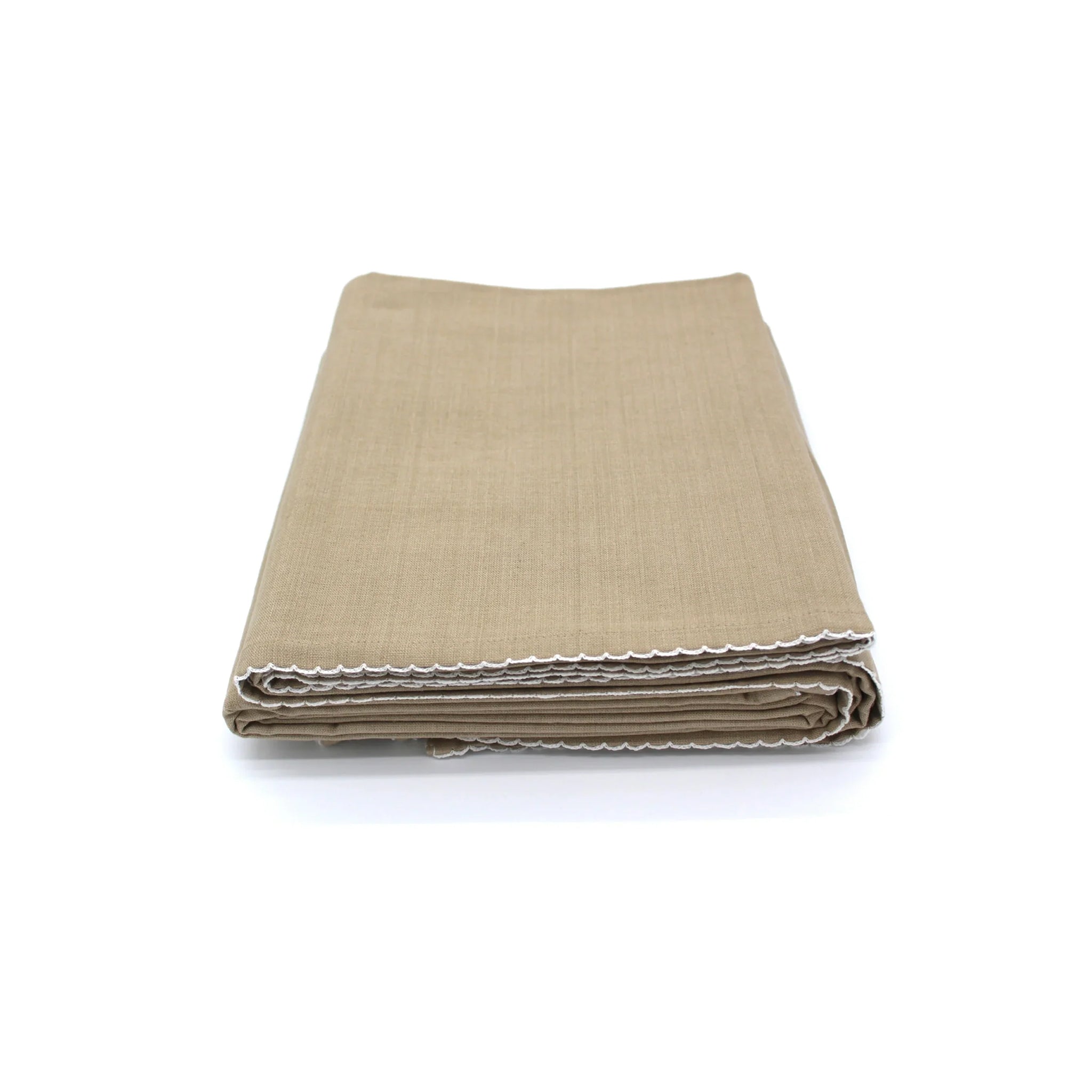 nappe rectangulaire 150x260cm beige en coton - esprit campagne chic et maison de famille - Comptoir de Famille - Maison Ysance