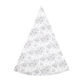 Nappe ronde blanc et gris 160 cm style campagne chic en coton recyclé