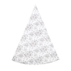 Nappe ronde blanc et gris 160 cm style campagne chic en coton recyclé