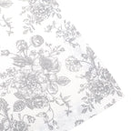 Nappe blanc et gris pour décoration de table esprit maison de charme et campagne chic