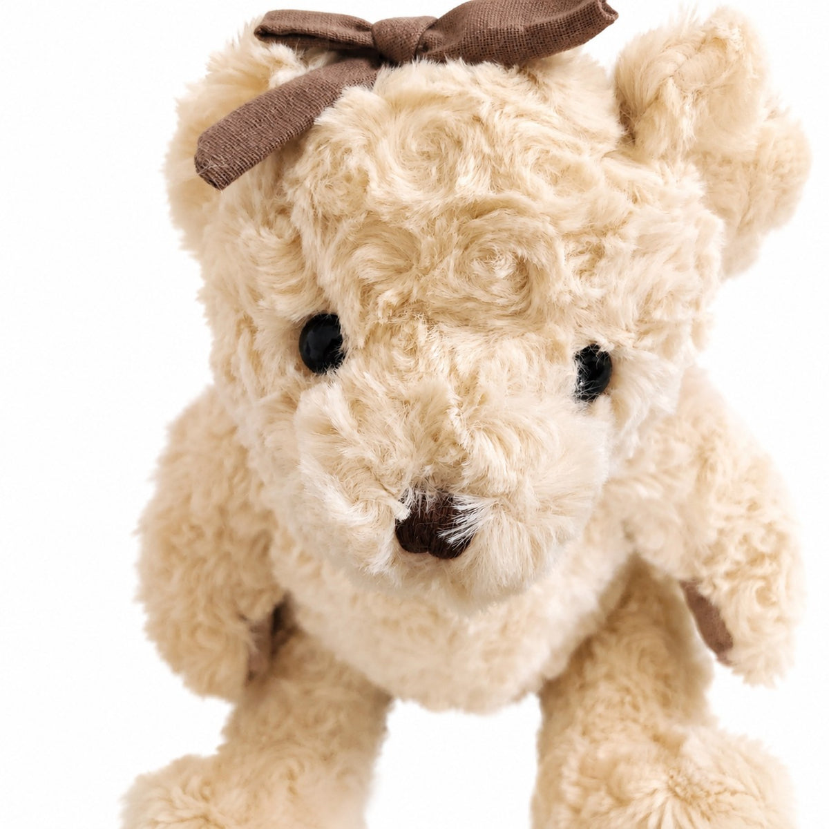 Girl's beige-ecru teddy bear