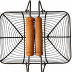 Set of 3 rectangular metal baskets