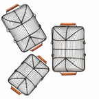 Set of 3 rectangular metal baskets
