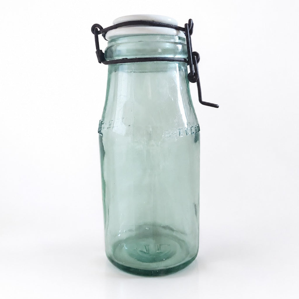 Bocal ancien "L'Idéale" en verre