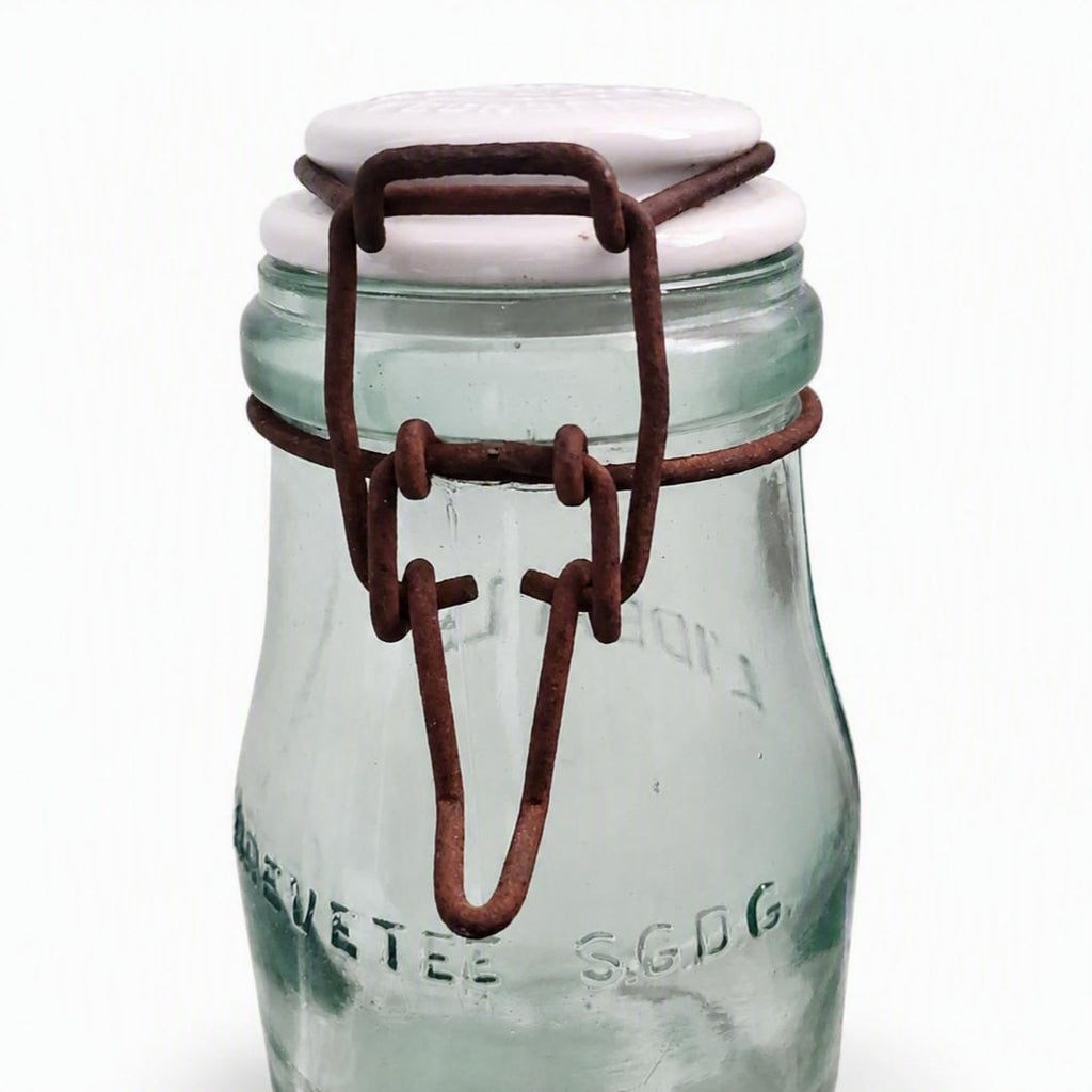 Bocal ancien "L'Idéale" en verre