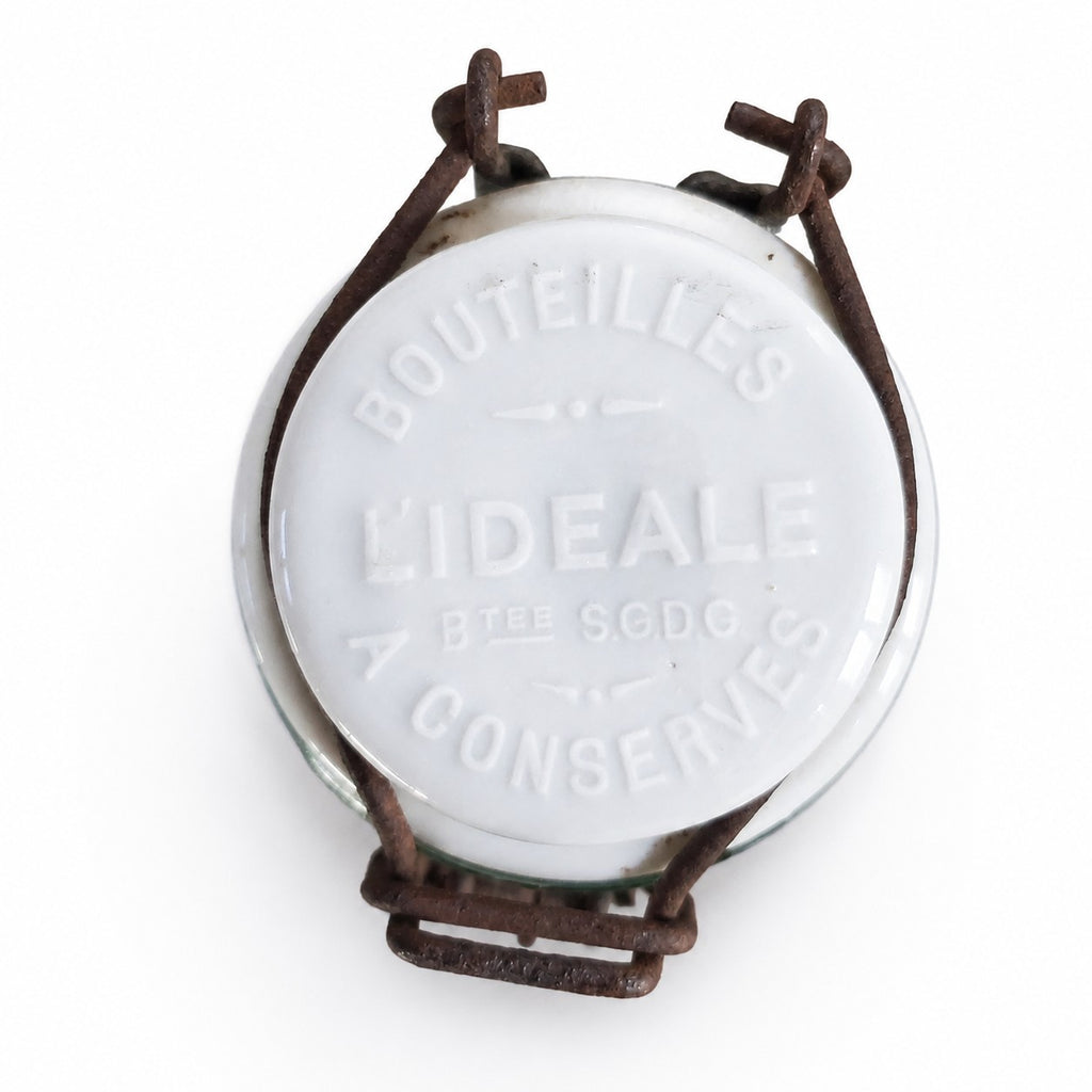 Bocal ancien "L'Idéale" en verre