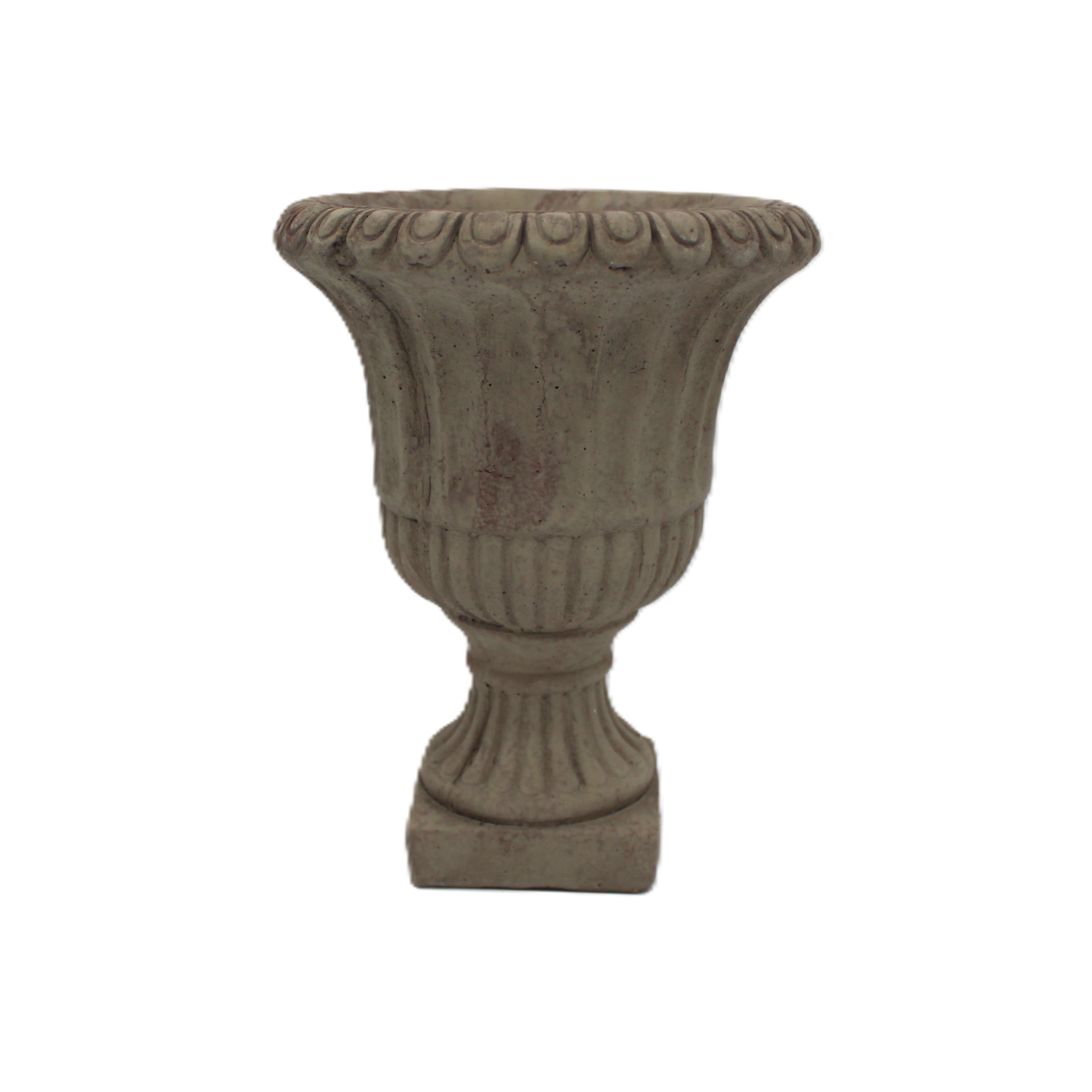 petit pot médicis en pierre de couleur gris, idéal pour une décoration campagne chic