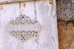 plaque de décoration murale welcome en fonte - campagne chic -Maison Ysance 