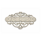 plaque de décoration murale welcome en fonte - campagne chic -Maison Ysance 