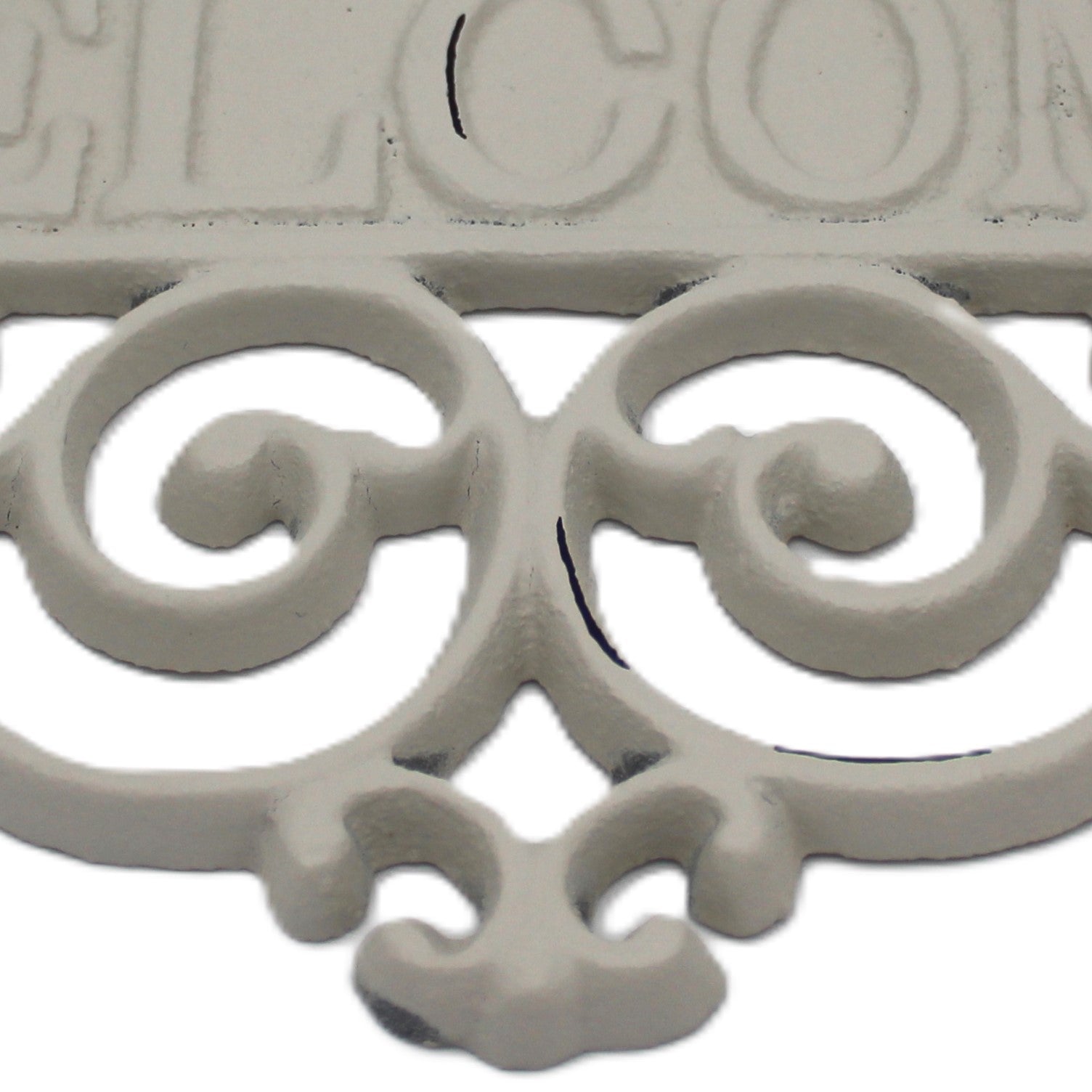 plaque de décoration murale welcome en fonte - campagne chic -Maison Ysance 