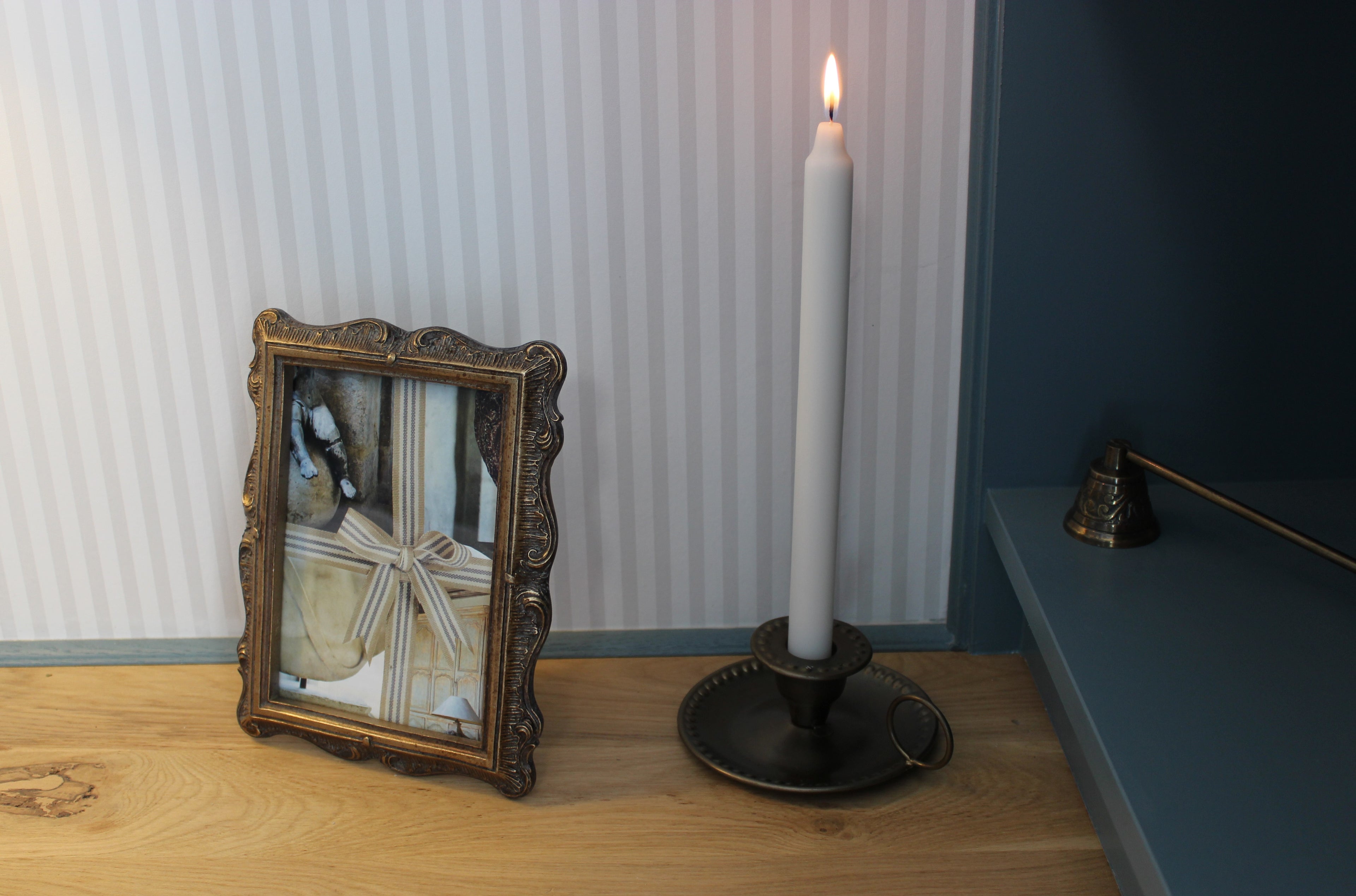 joli porte bougie métal style antique -décoration campagne chic - Chic Antique - Maison Ysance