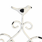 Aged metal wall-mounted toilet paper holder