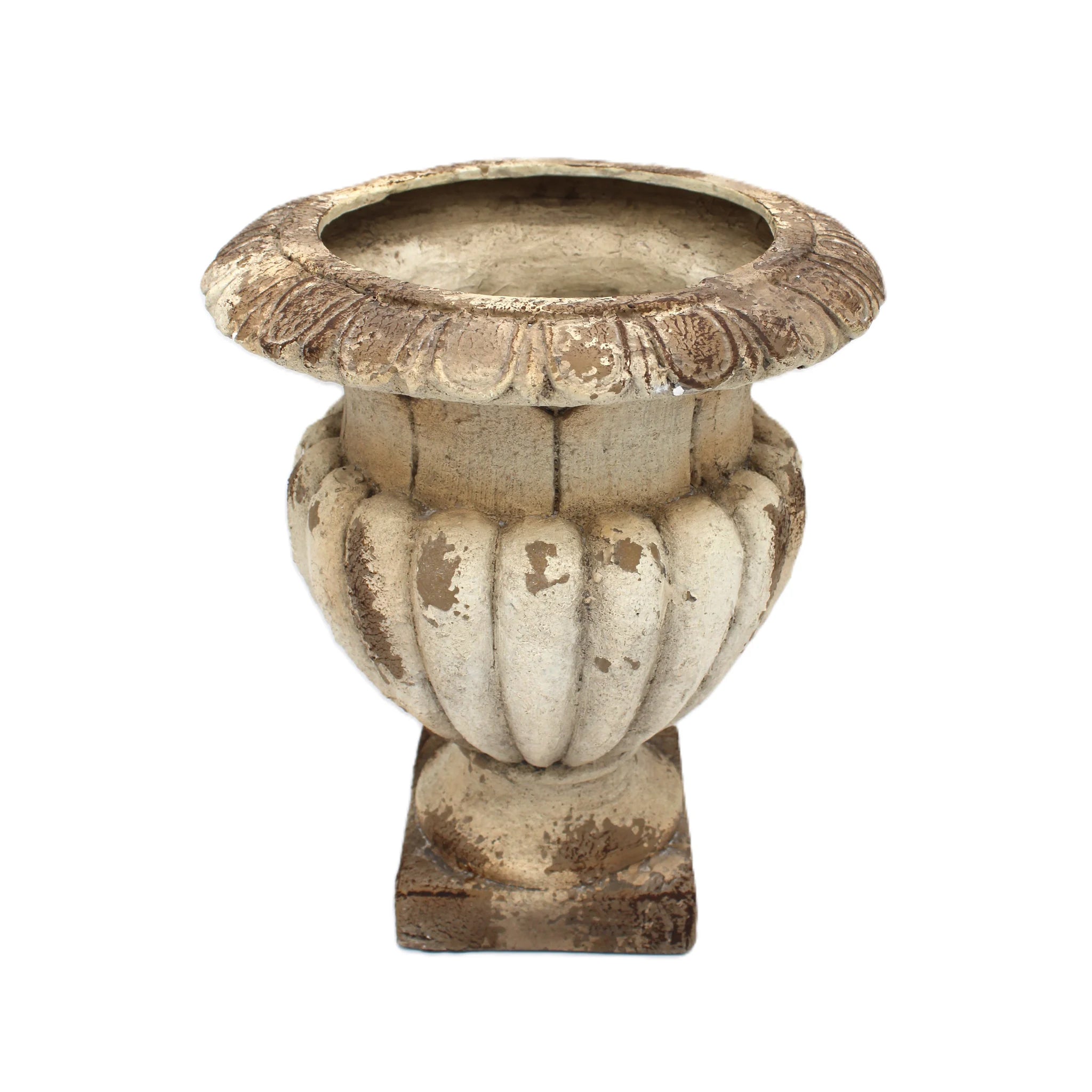 Joli pot médicis en céramique de couleur beige , esprit campagne chic et maison de charme - Clayre & Eef - Maison Ysance