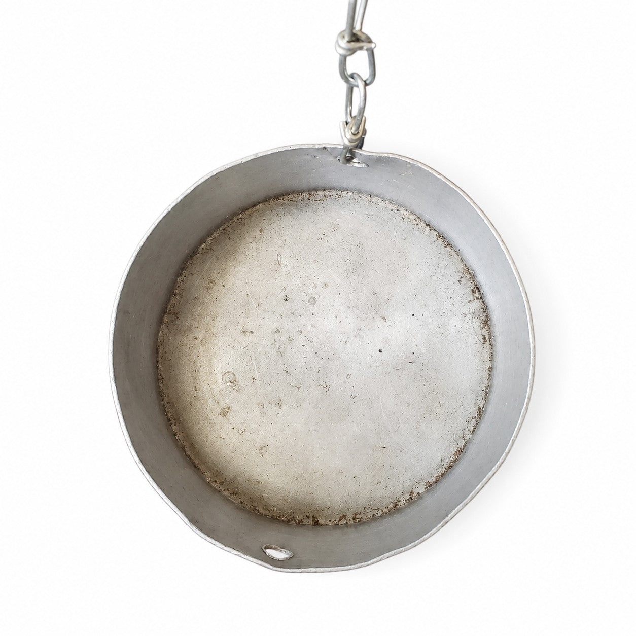 Petit pot à lait ancien en aluminium