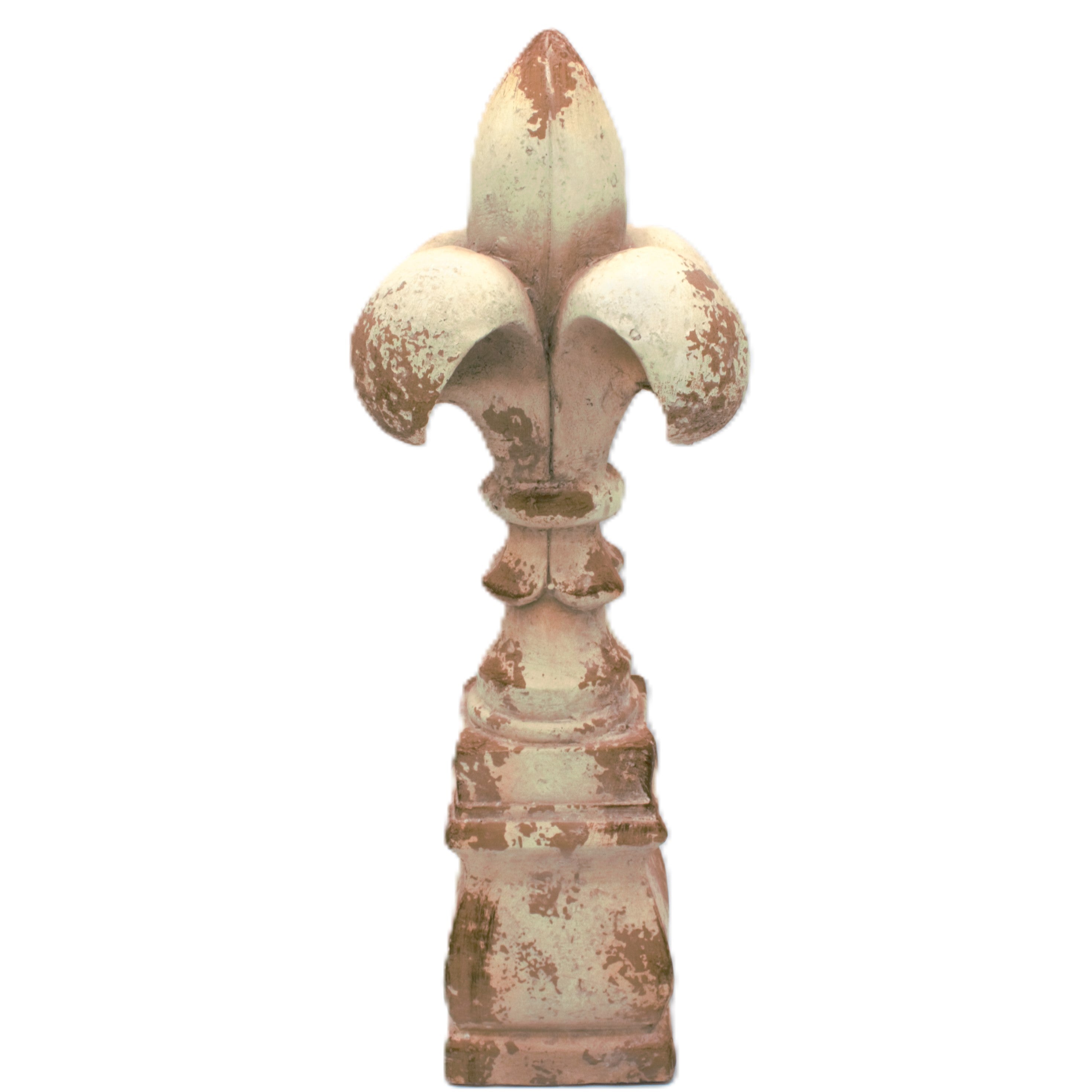 Magnifique sculpture  fleur de lys en céramique - idéal décoration campagne chic -maison de caractère -Clayre & Eef- Maison Ysance 