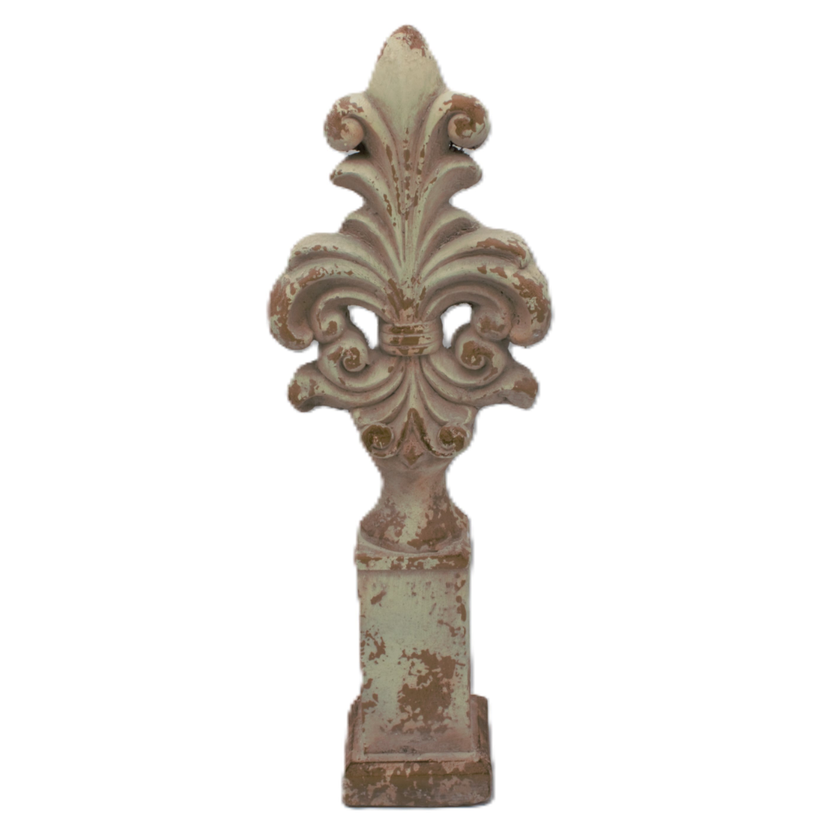 Magnifique sculpture  fleur de lys en céramique - idéal décoration campagne chic -maison de caractère -Clayre & Eef- Maison Ysance 