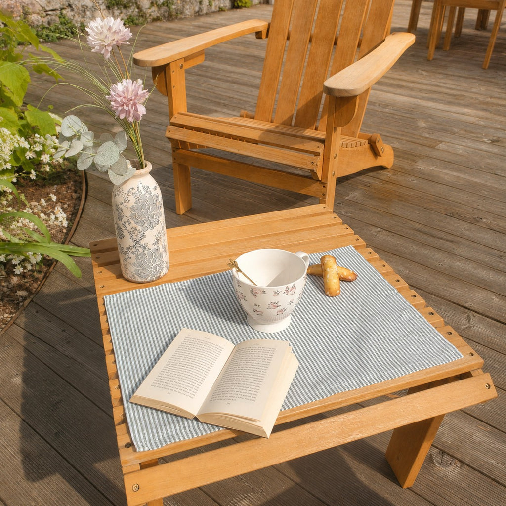 Set de table vert et blanc style farmhouse et maison de charme