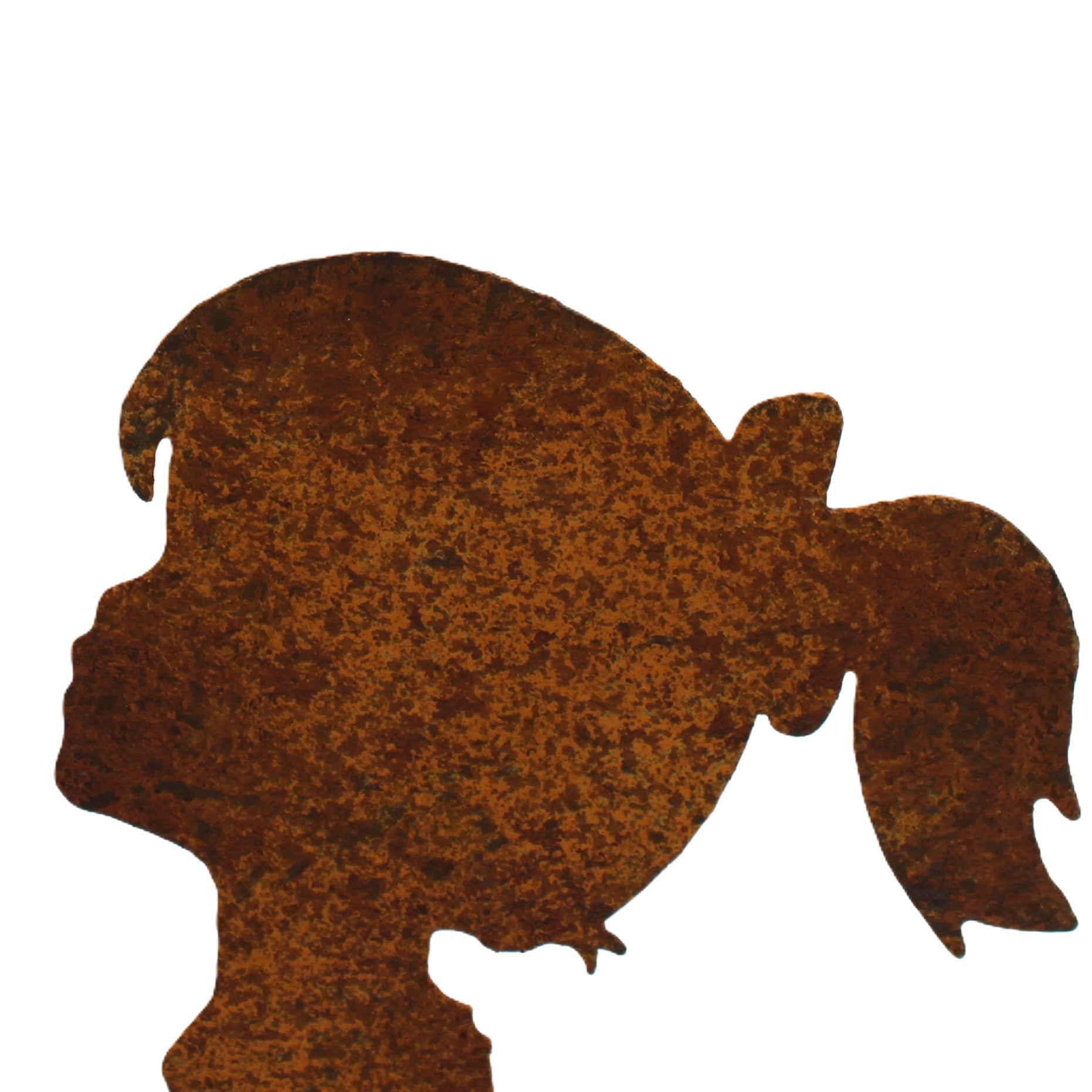 Silhouette petite fille aux ballons métal corten marron campagne chic - Clayre and Eef - Maison Ysance 