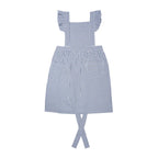 Tablier à volants bleu et blanc chic esprit linge ancien