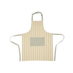 Tablier de cuisine vert sauge à rayures pour un esprit campagne chic et maison de famille - Comptoir de famille - Maison Ysance 