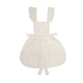 Tablier enfant à carreaux lin et blanc style maison de famille et campagne chic