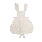 Tablier enfant à carreaux lin et blanc style maison de famille et campagne chic